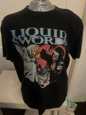 Liquid Swords Graphic Tee - Black with Multicolor Print